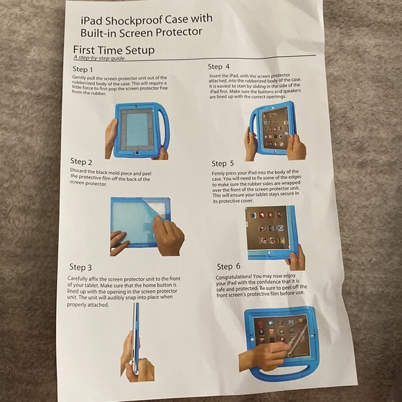 Purple iPad case with screen protector - Picture 3 of 3